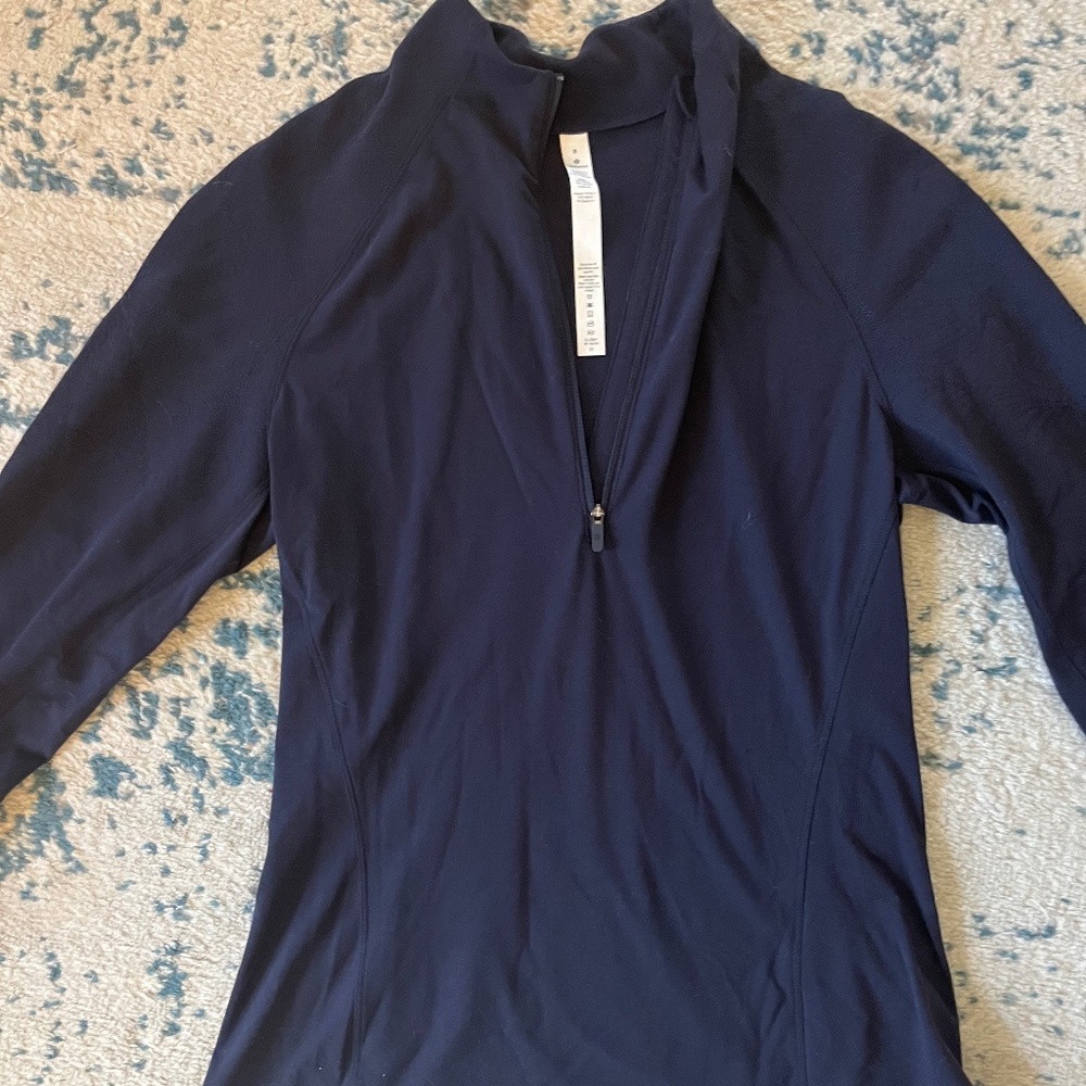 Lululemon, athletic top, half zip, embroidered, NWOT